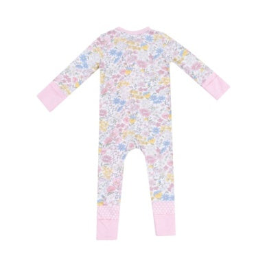 
            
                Load image into Gallery viewer, Angel Dear - Viola Floral Zip Romper
            
        