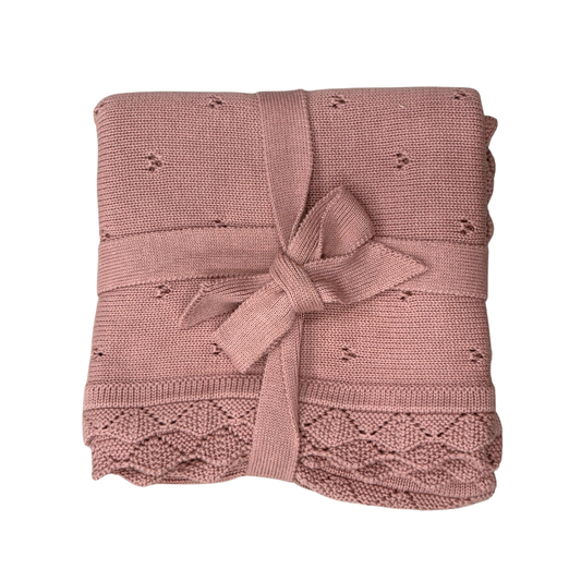 Rose Knit Blanket