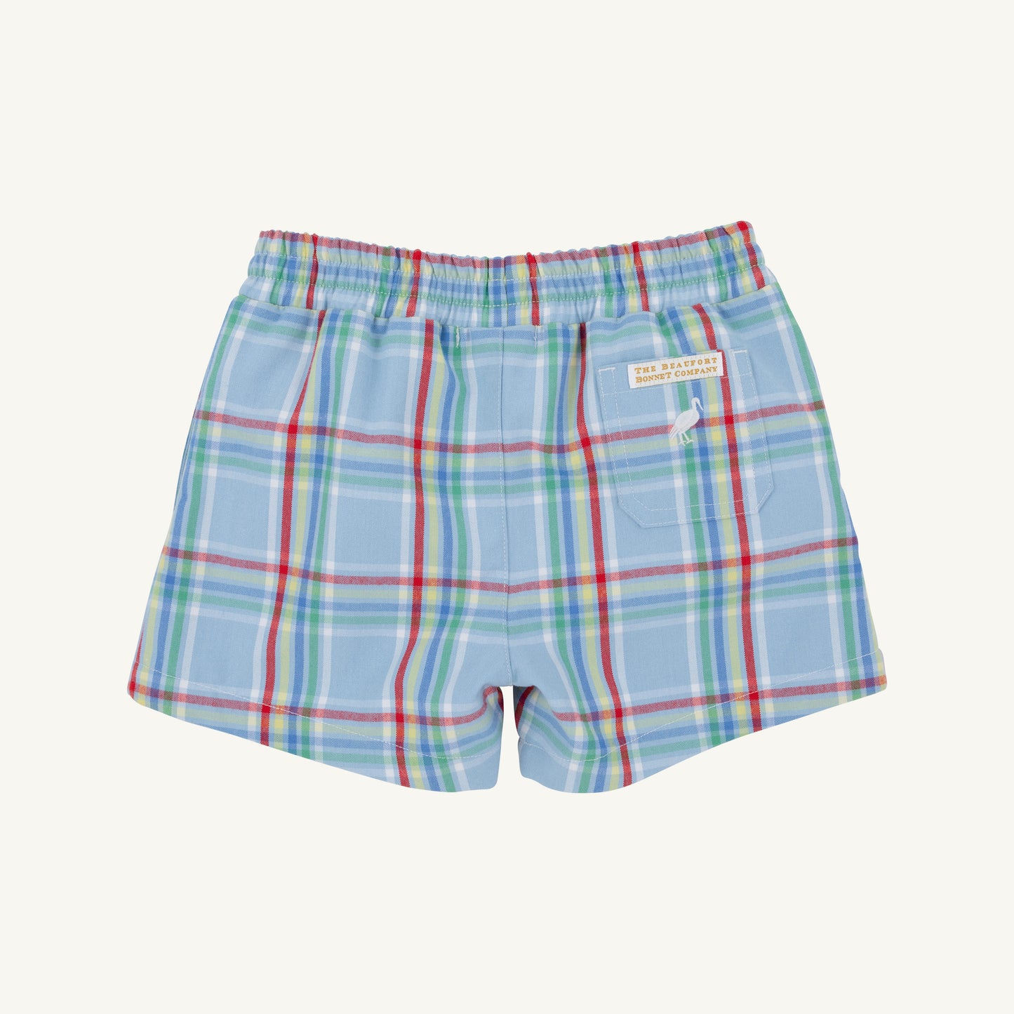 Kensington Court plaid shorts in white Sheffield style by The Beaufort Bonnet Company, featuring a classic design and comfortable fit.