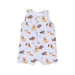 Angel Dear - Best Friend Blue Dogs Sleeveless Romper