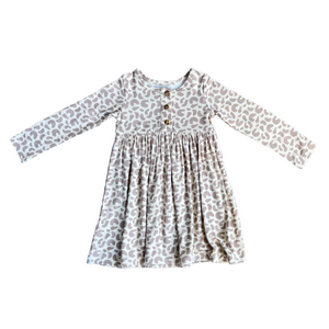 Babysprouts - Lilac Leopard Henley Dress