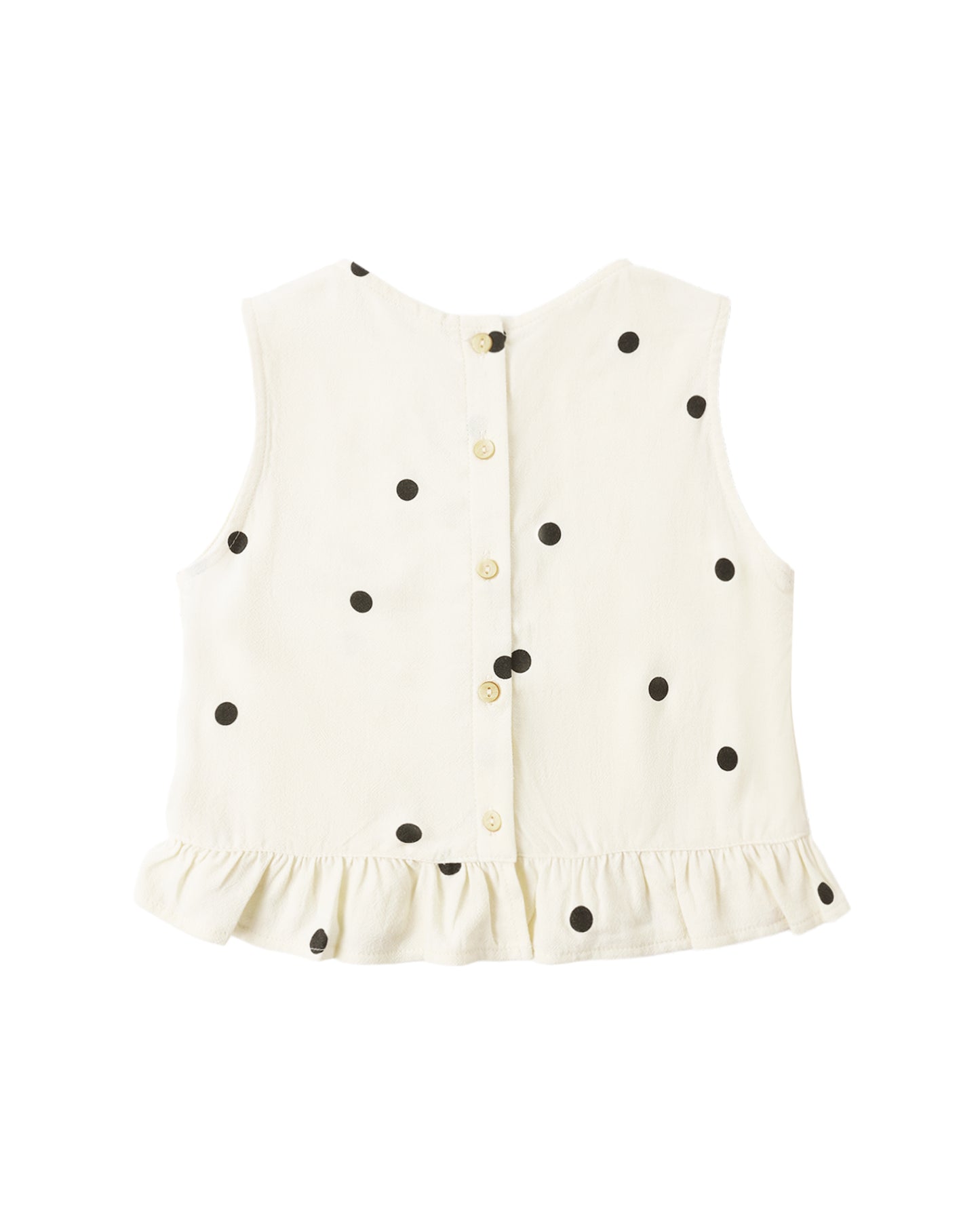 Rylee & Cru Polka Dot Oceanside Top for girls, featuring navy and white polka dot design and soft fabric.