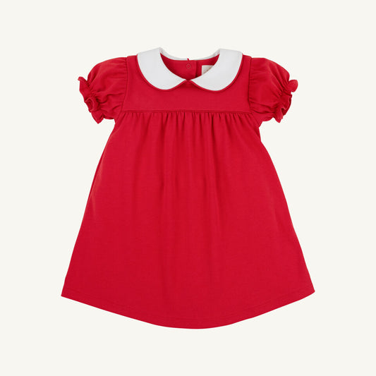 Richmond Red and Worth Ave White Holly Day Dress by The Beaufort Bonnet Company, featuring festive holiday floral print and classic style.
