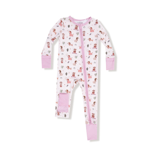 Cowgirl Dogs Zip Romper