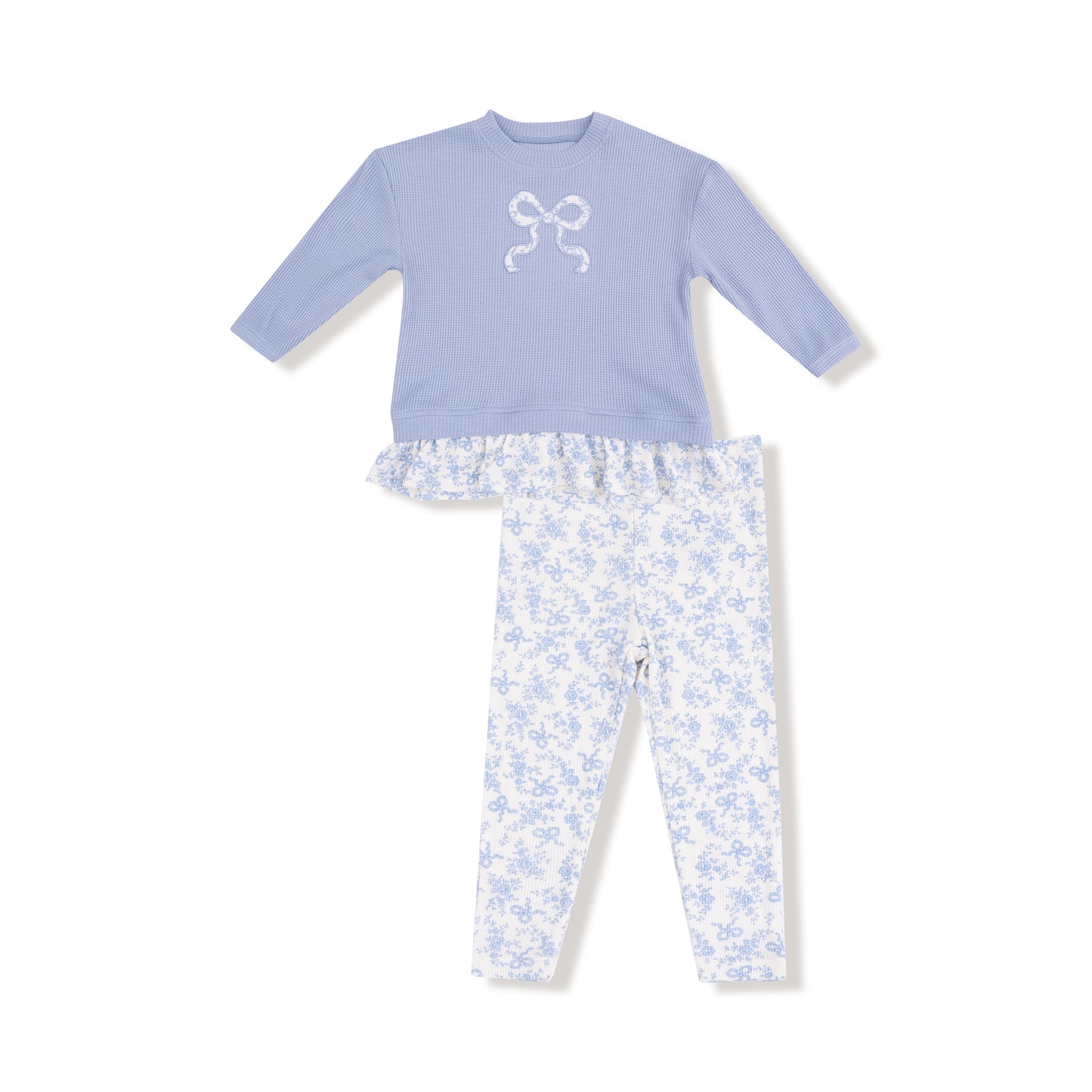Romi Floral Bow Top & Rib Leggings