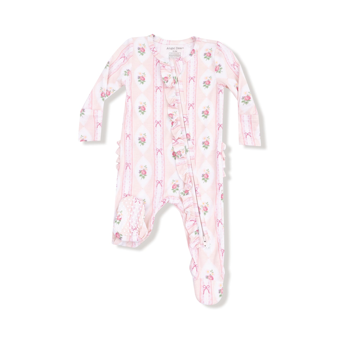 Ogee Lace Floral Zip Footie