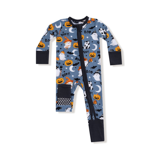 Costumed Ghosts - Glow In The Dark - 2 Way Zip Romper