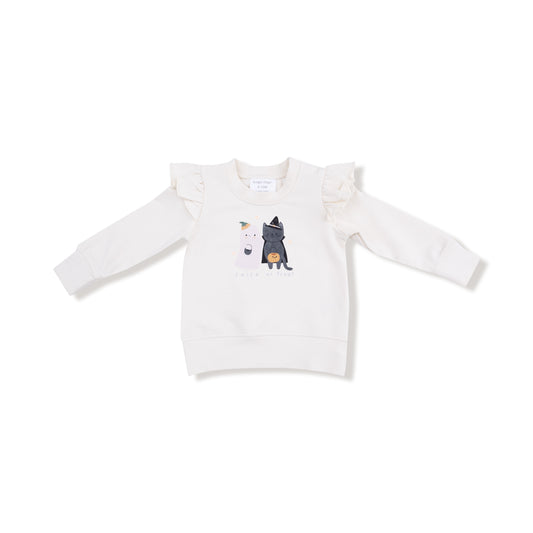 Trick Or Treat Ruffle Sweatshirt