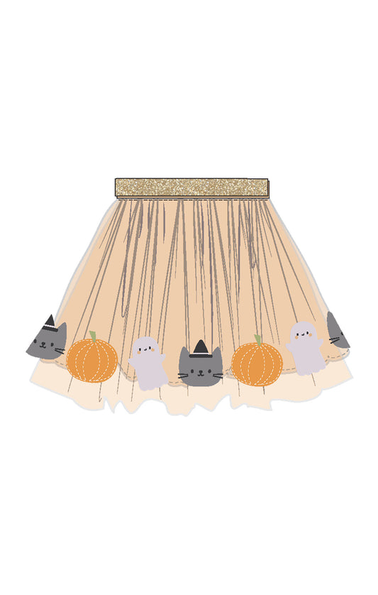 Cat & Ghost Halloween Tutu