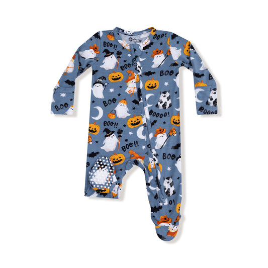 Costumed Ghosts - Glow In The Dark - Zip Footie