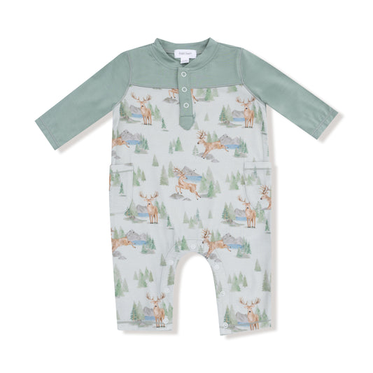Buck Deer Raglan Romper