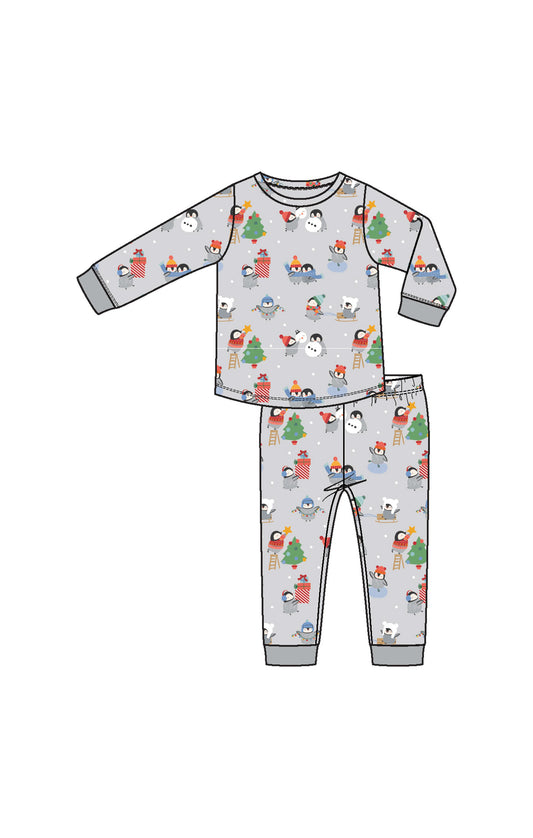 Holiday Penguins L/S Loungewear Set