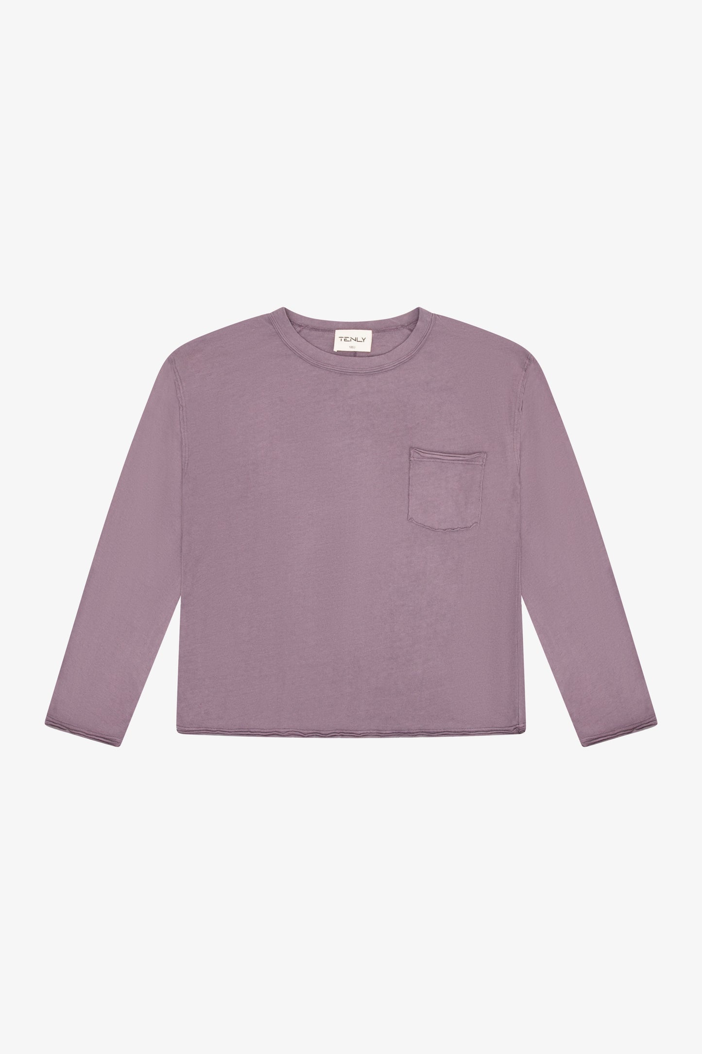 Lavender Mist Raw Edge Pocket Tee