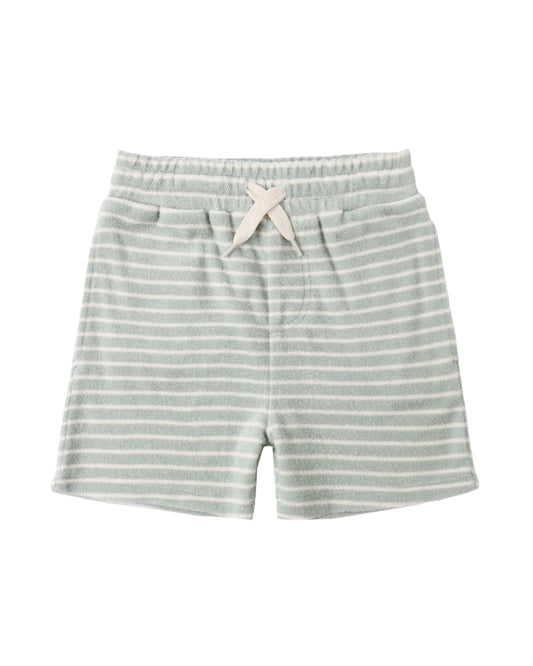 Seafoam Stripe Terry Boys Short
