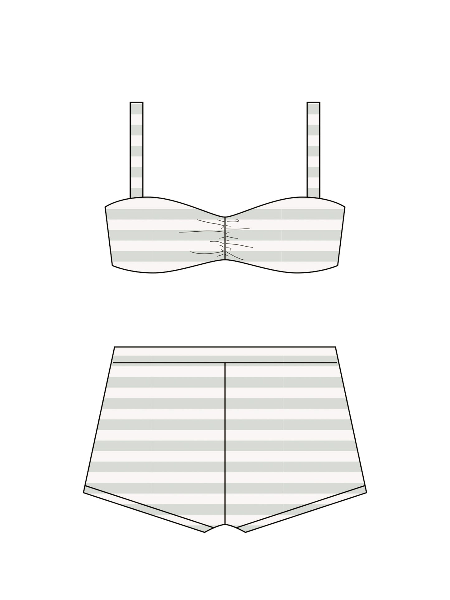 Teen Seafoam Stripe Alaya Bikini Set