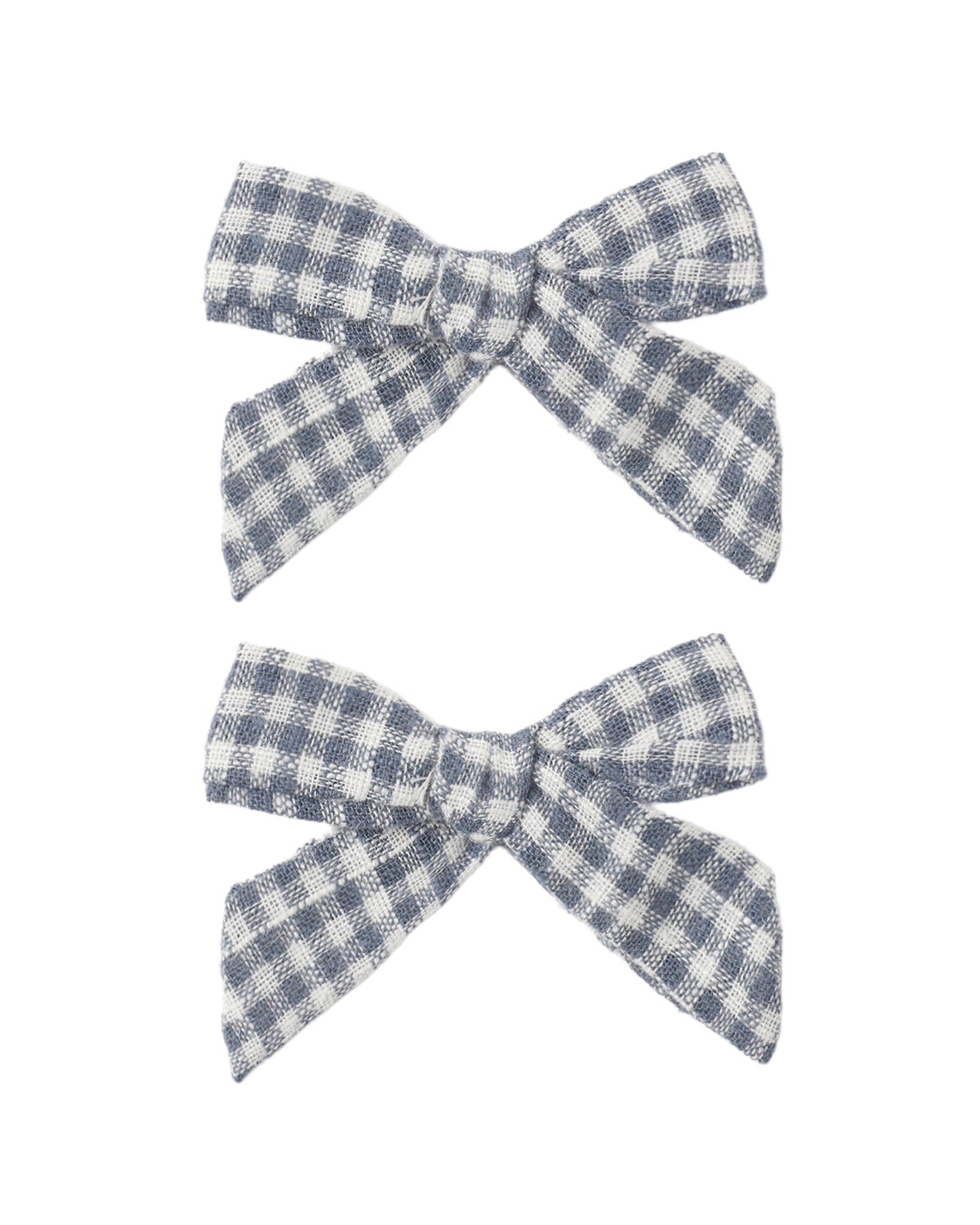 Marine Gingham Bows Set of 2