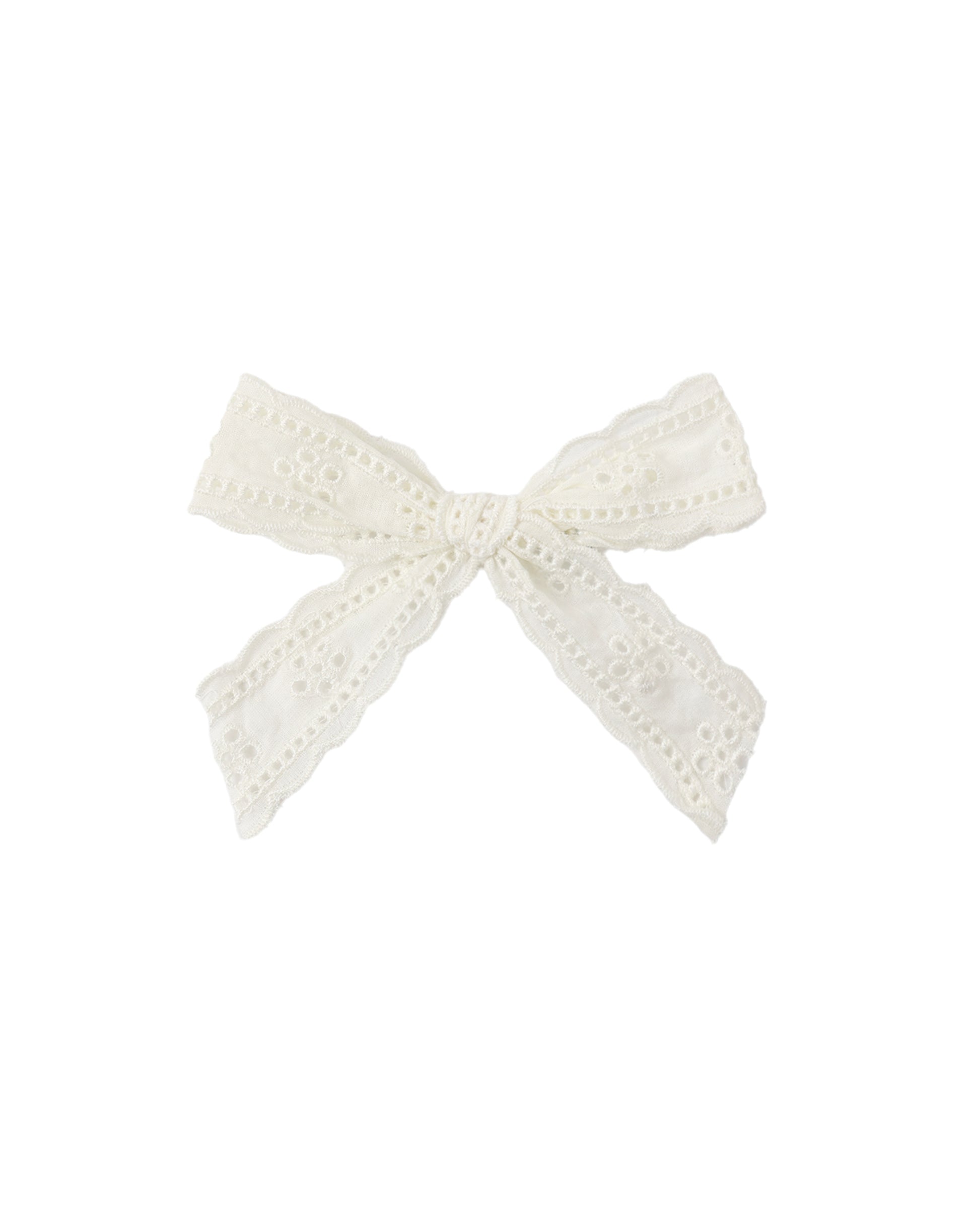 Ivory Rylee & Cru bow hair accessory with soft fabric and delicate design, perfect for infants and young children.