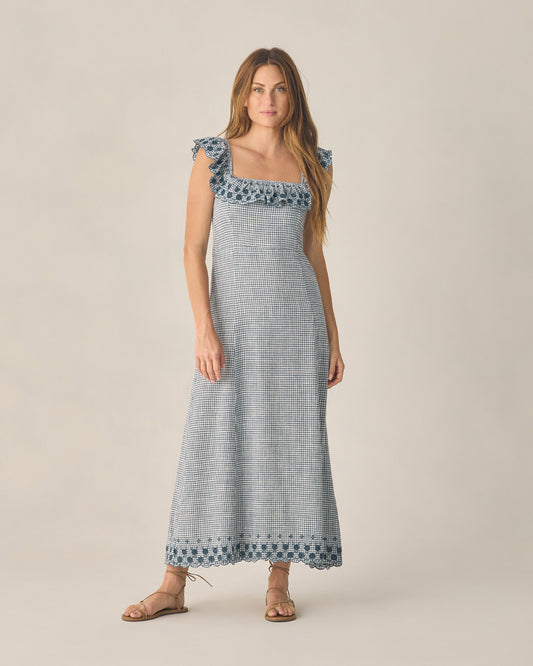 Women's Marine Gingham Bianca Dress