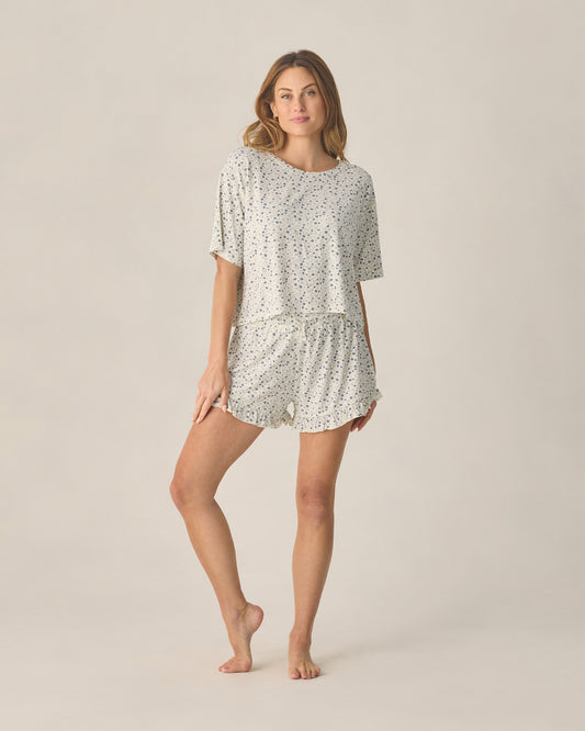 Women's Blue Ditsy Mosie Set