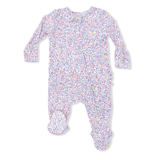 Elizabeth's Garden Ruffle Footie