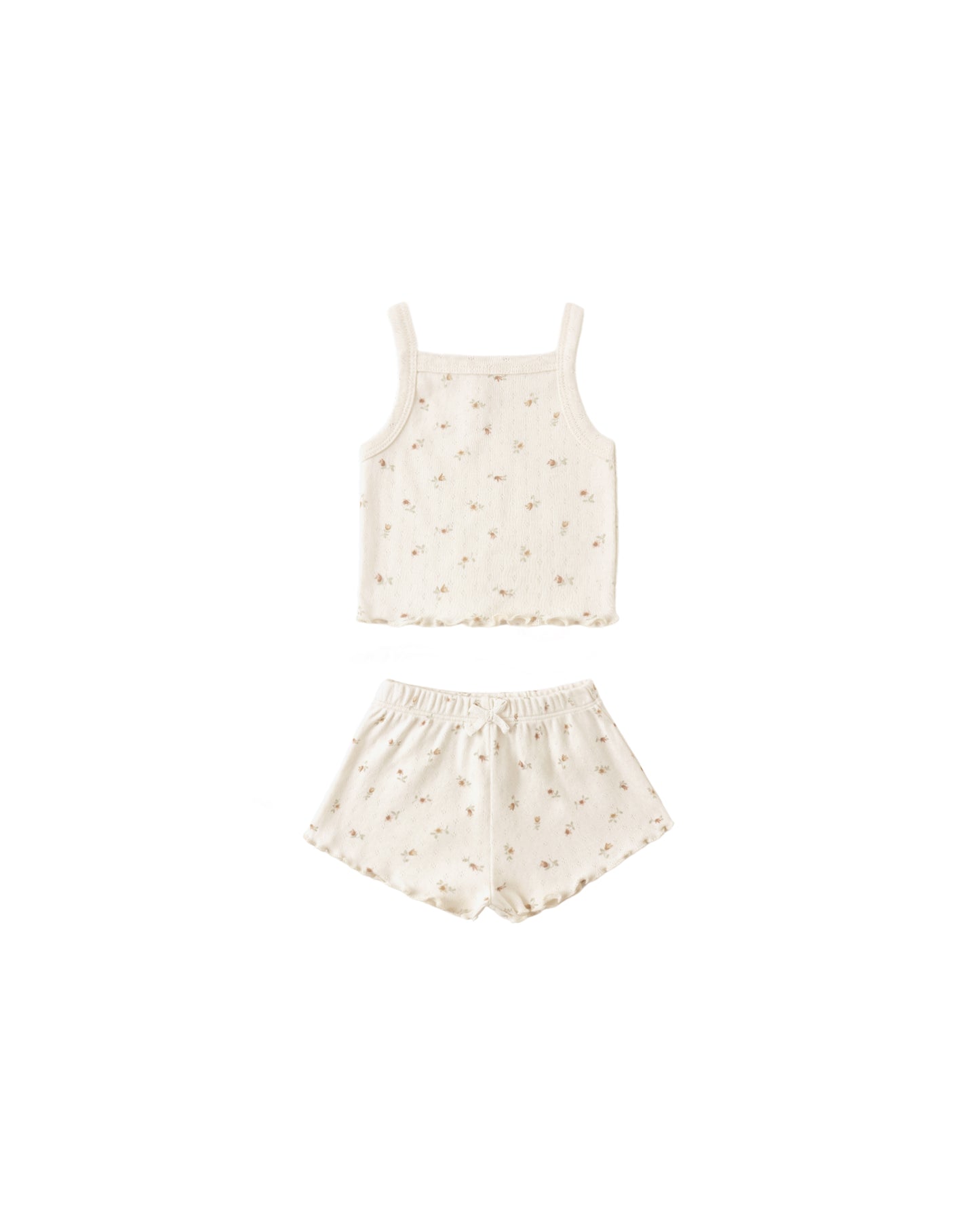 Petit Fleur Pointelle Tank +Shortie Set