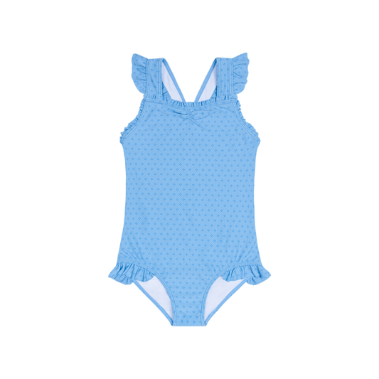 girls le marin dot ruffle edge one piece