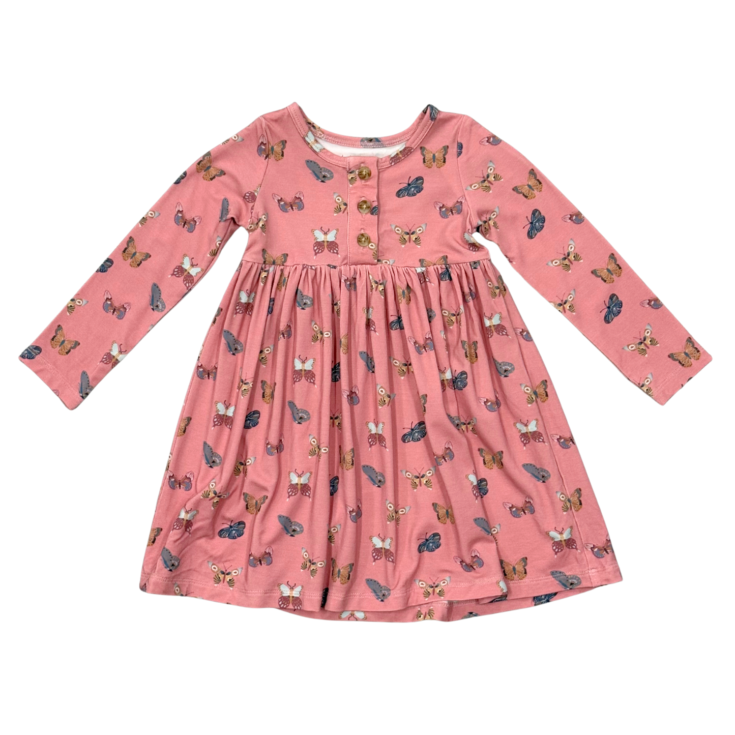 Butterfly Bloom Henley Dress