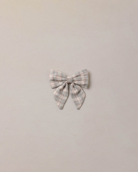 Noralee Fall Plaid Norah Bow featuring a red and green plaid design on a fabric bow accessory.
