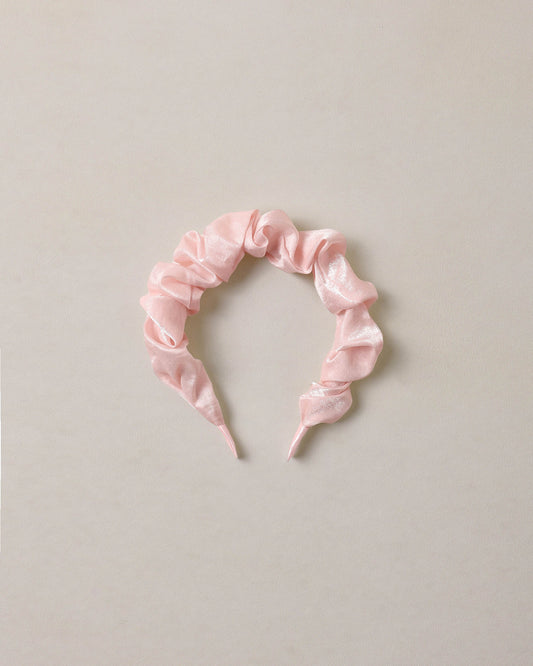 Noralee Rose Shimmer Gathered Headband with soft fabric and gathered design, perfect for stylish accessories.