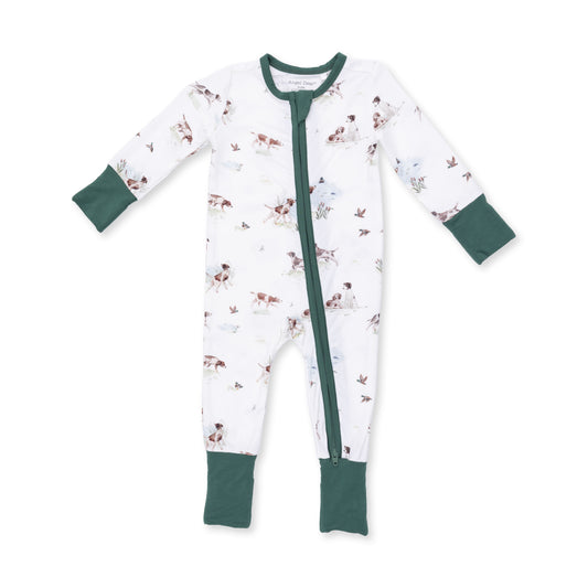 Pointer Pups and Duck Buddies Convertible Zip Romper