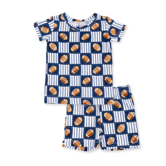 Football Patchwork Loungewear Short Set