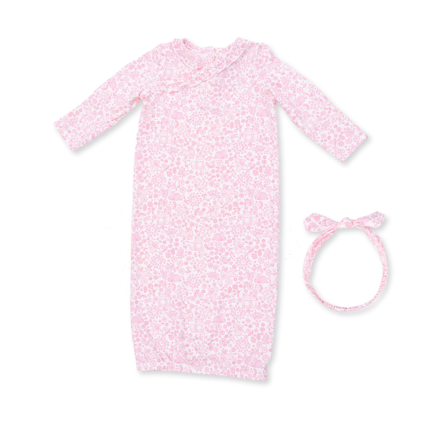Baby Woodland Kimono Gown Set