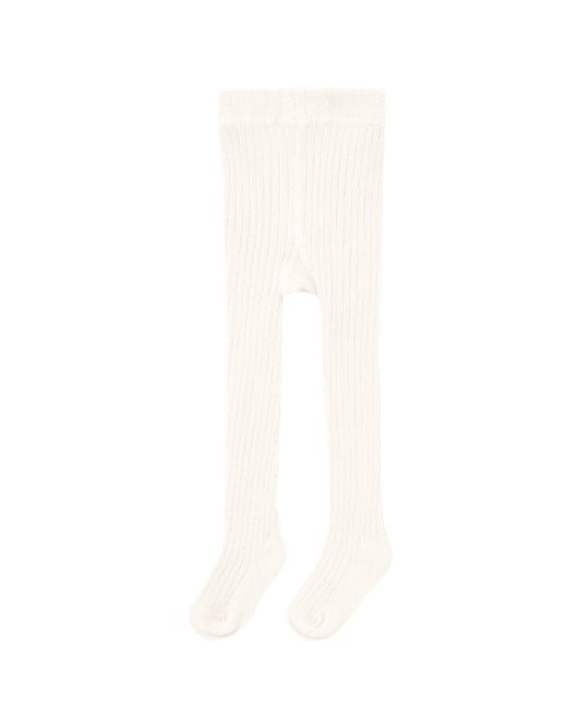 Natural ribbed tights by Rylee & Cru featuring textured ribbed fabric, close-up of soft, stretchy material perfect for layering.