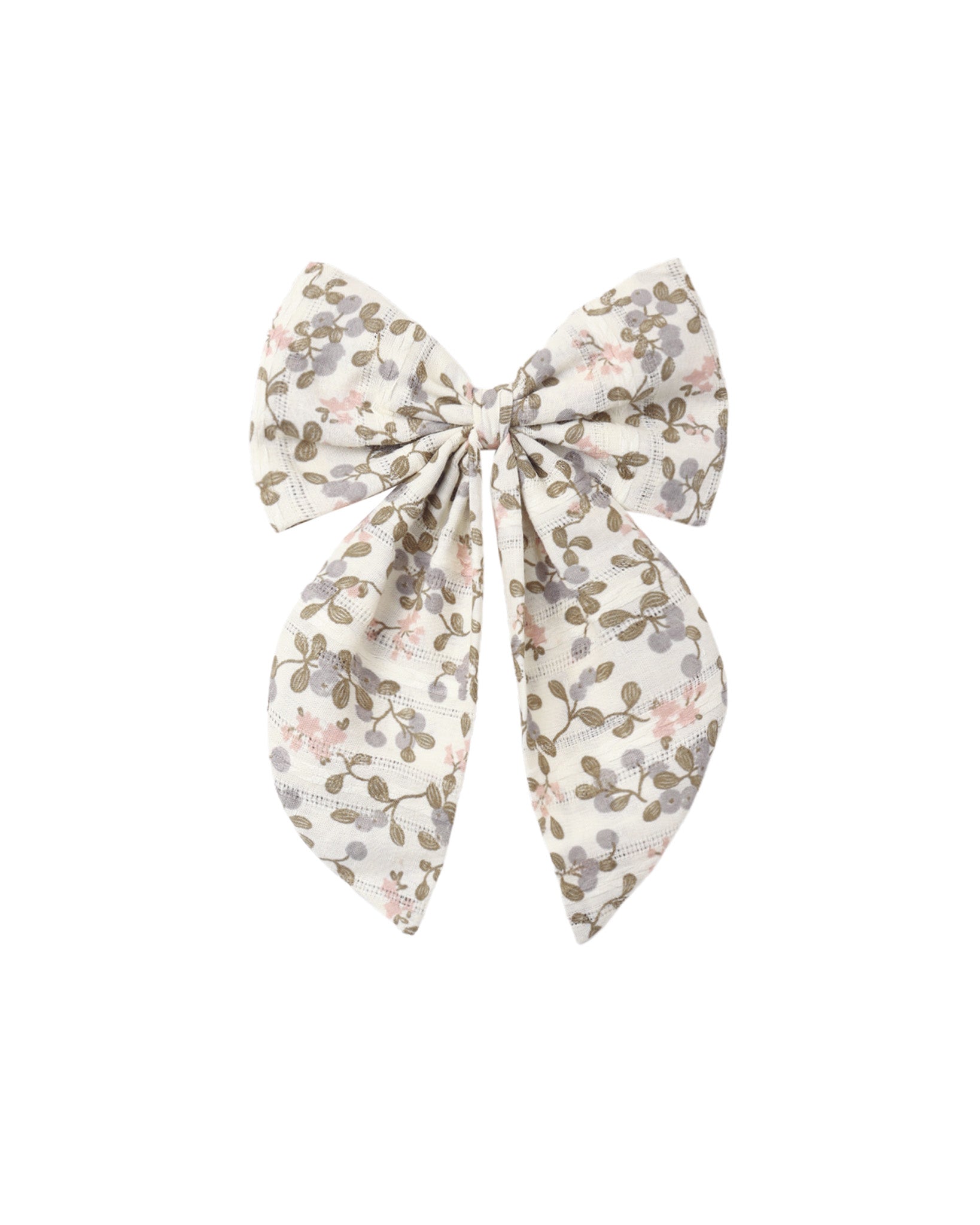 Rylee & Cru Winter Garden Oversized Bow in soft fabric, featuring floral design and large, stylish bow for children's accessories.