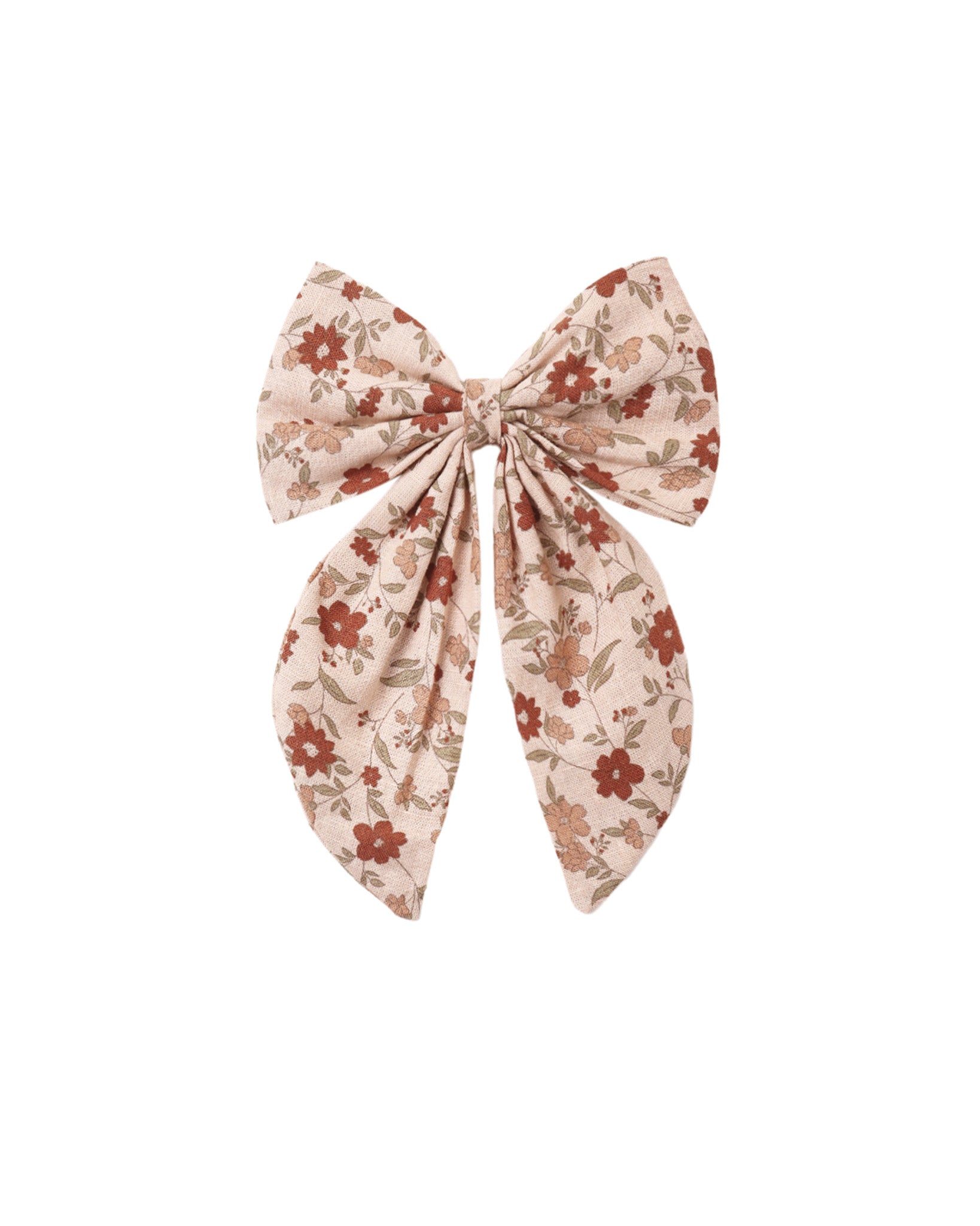Pink floral oversized bow by Rylee & Cru, featuring soft fabric and a large decorative design suitable for hair accessories.