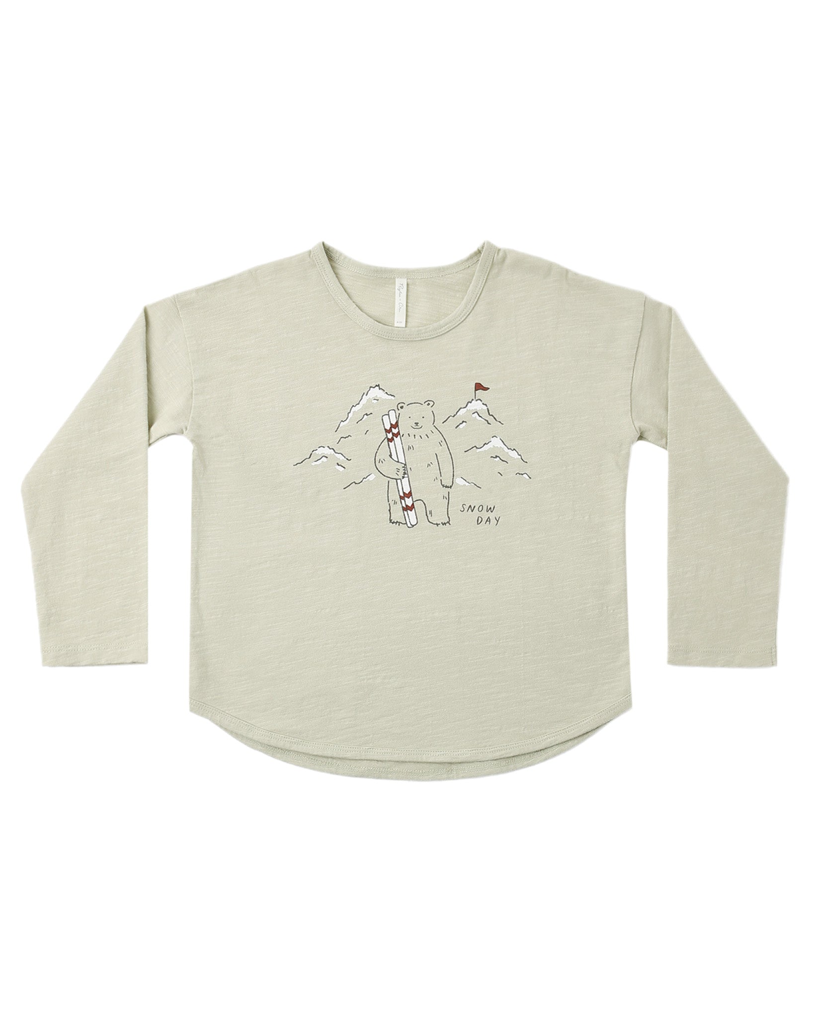 Rylee & Cru Snow Day long sleeve tee featuring a cozy winter snowflake design on soft fabric.