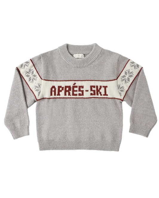 Rylee & Cru Apres Ski Reagan Sweater in cozy knit with colorful winter patterns and ribbed cuffs, perfect for cold weather.