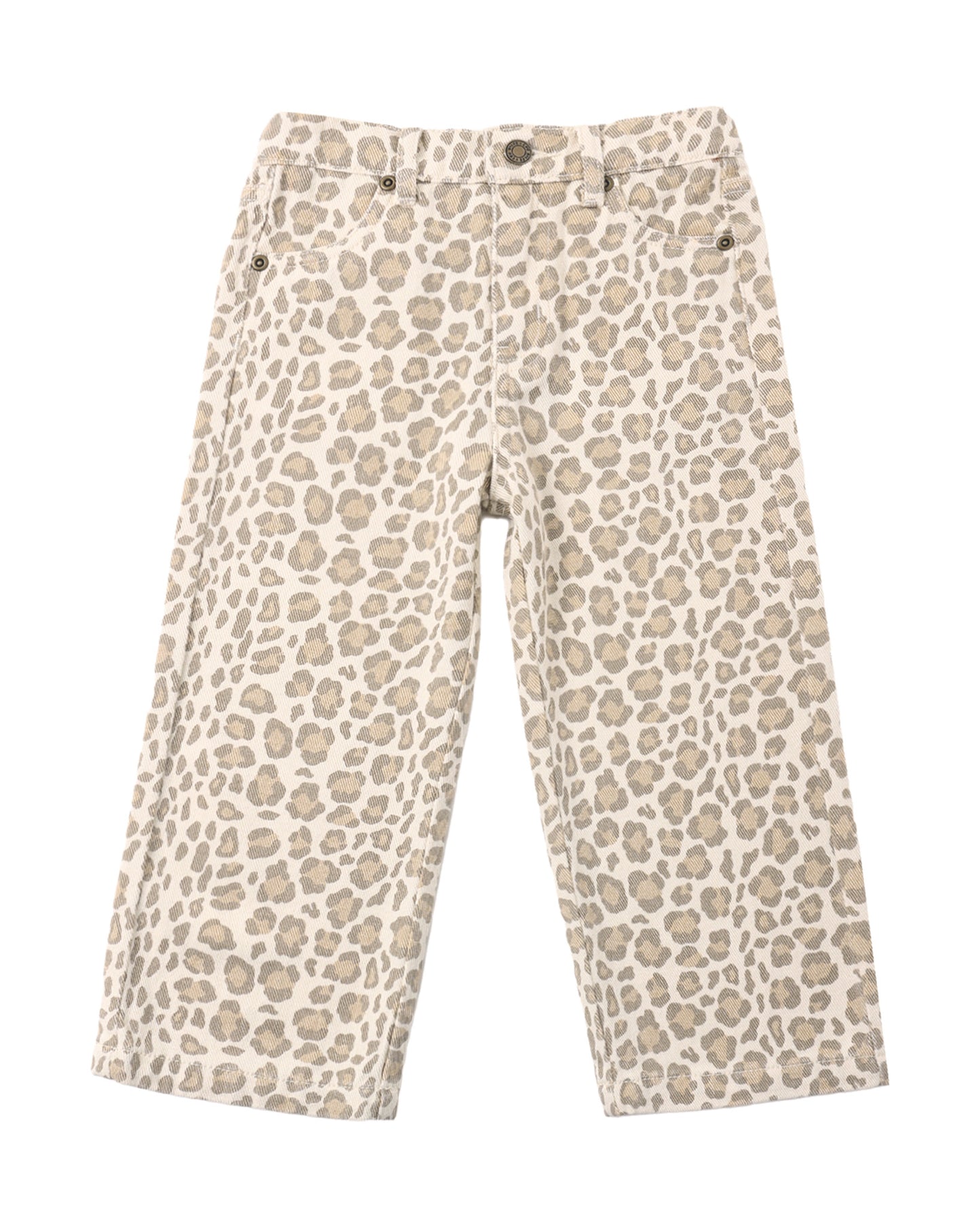 Rylee & Cru Leopard straight-leg pants featuring a stylish animal print and comfortable fit, displayed on a neutral background.
