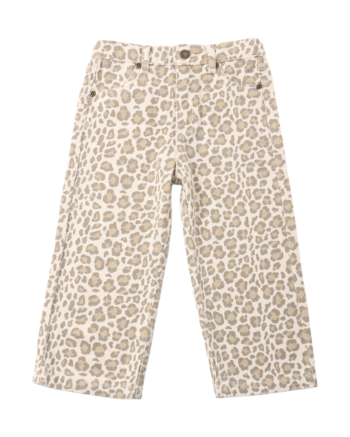 Rylee & Cru Leopard straight-leg pants featuring a stylish animal print and comfortable fit, displayed on a neutral background.
