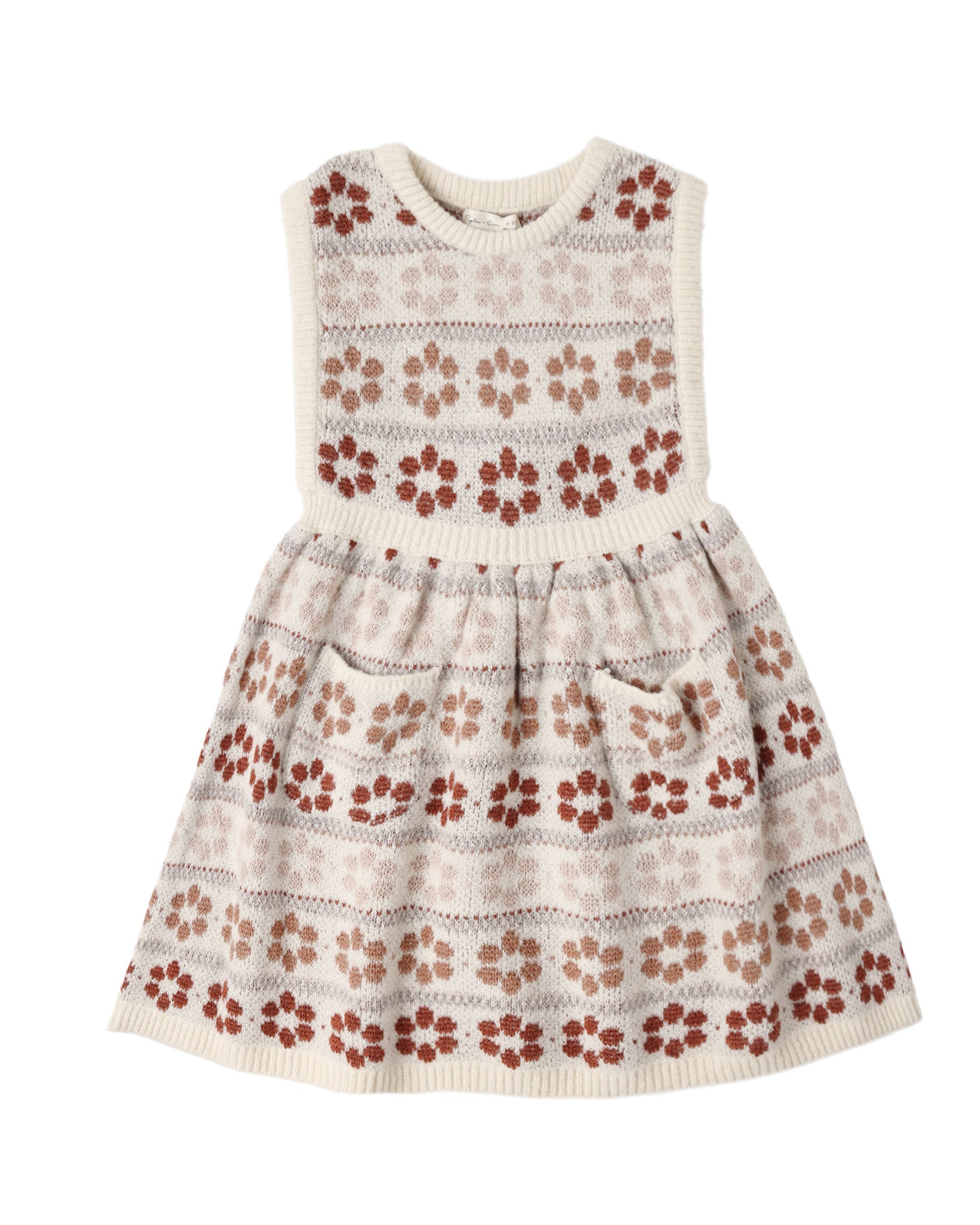 Rylee & Cru Flower Fair Isle Violette sweater dress featuring colorful floral and fair isle knit pattern on a cozy dress