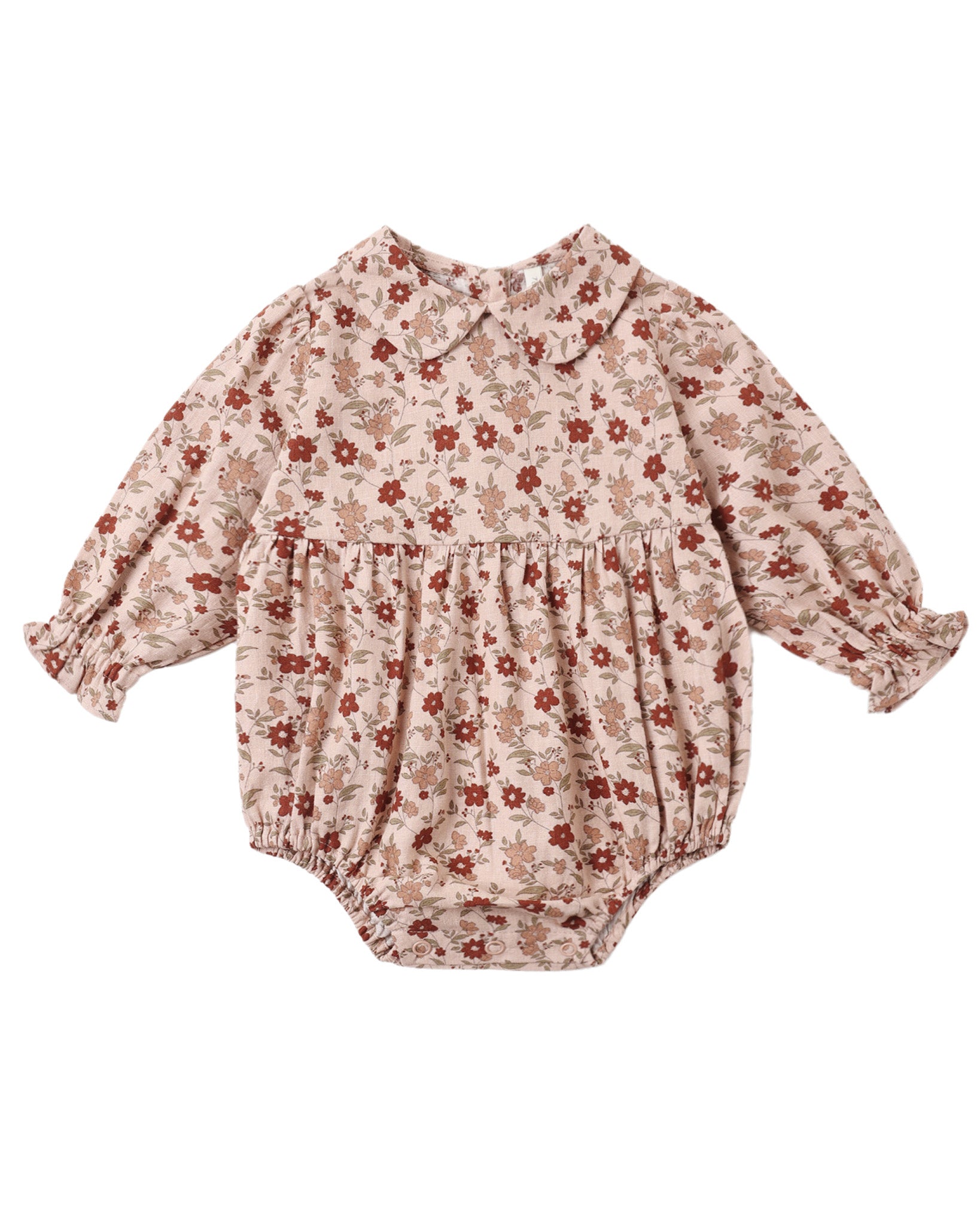 Pink floral Cora romper by Rylee & Cru featuring a sleeveless design and playful floral pattern.