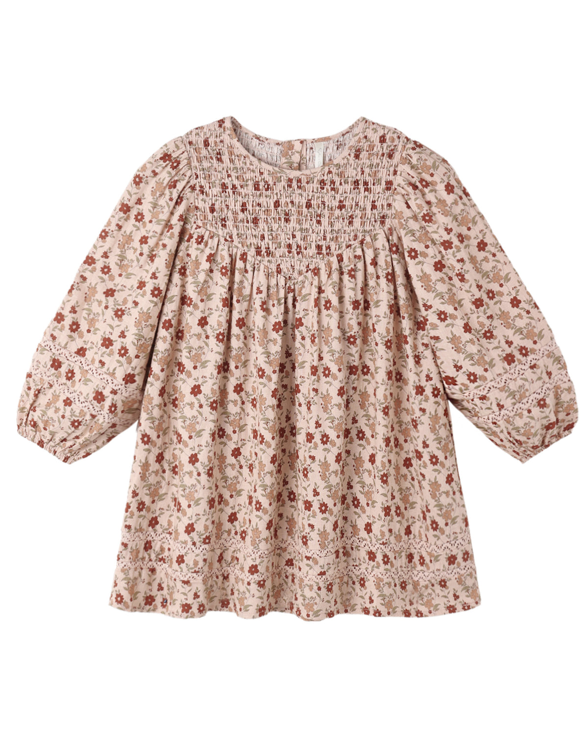 Pink floral Rylee & Cru Selene dress displayed on a hanger with a soft fabric texture and vibrant floral pattern.