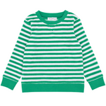 minnow - unisex green stripe french terry sweatshirt