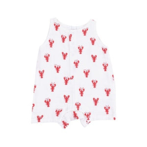 Angel Dear - Lobster Muslin Sleveless Shortie Romper