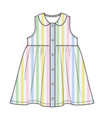 Angel Dear - Ric Rac Stripe Jill Button Front Dress