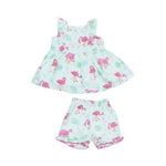 Angel Dear - Flamingos Ruffle Tank & Short Set