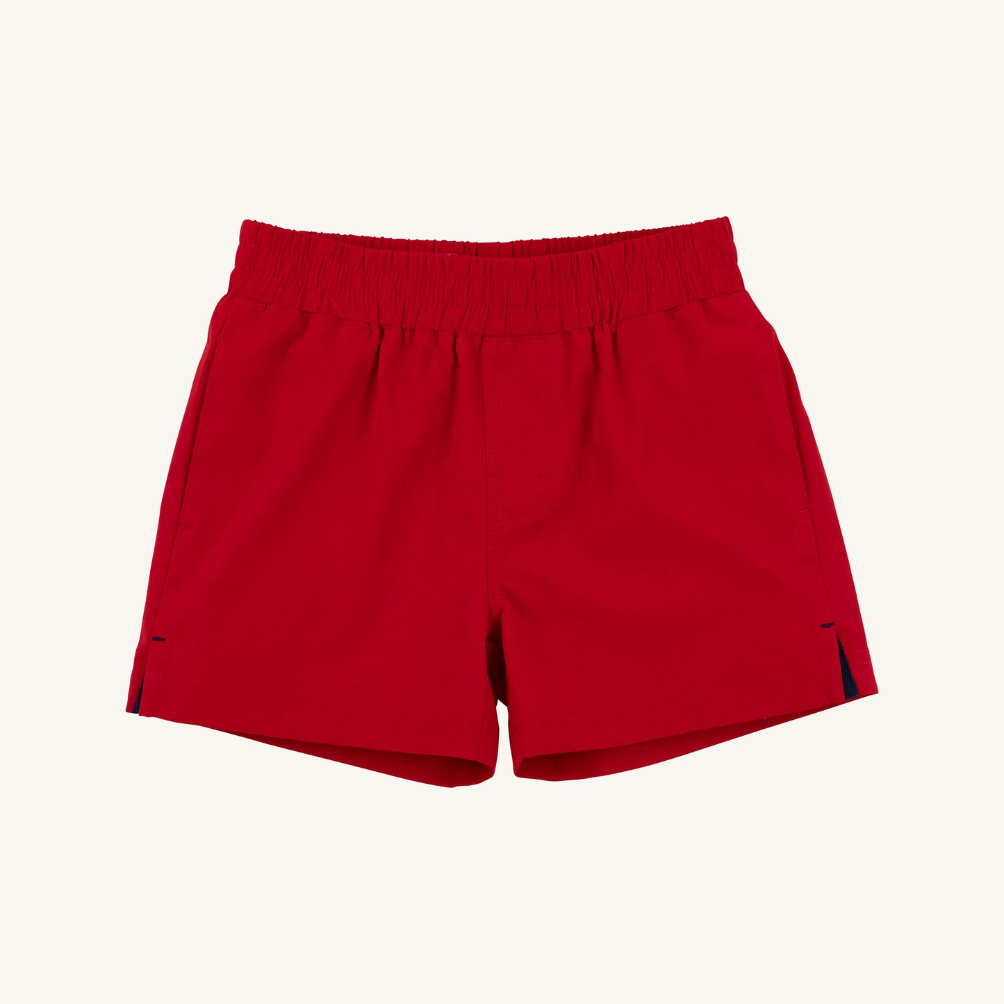 Richmond Red PrepleticTM Sheffield Shorts by The Beaufort Bonnet Company, featuring bright red fabric and tailored fit for kids.
