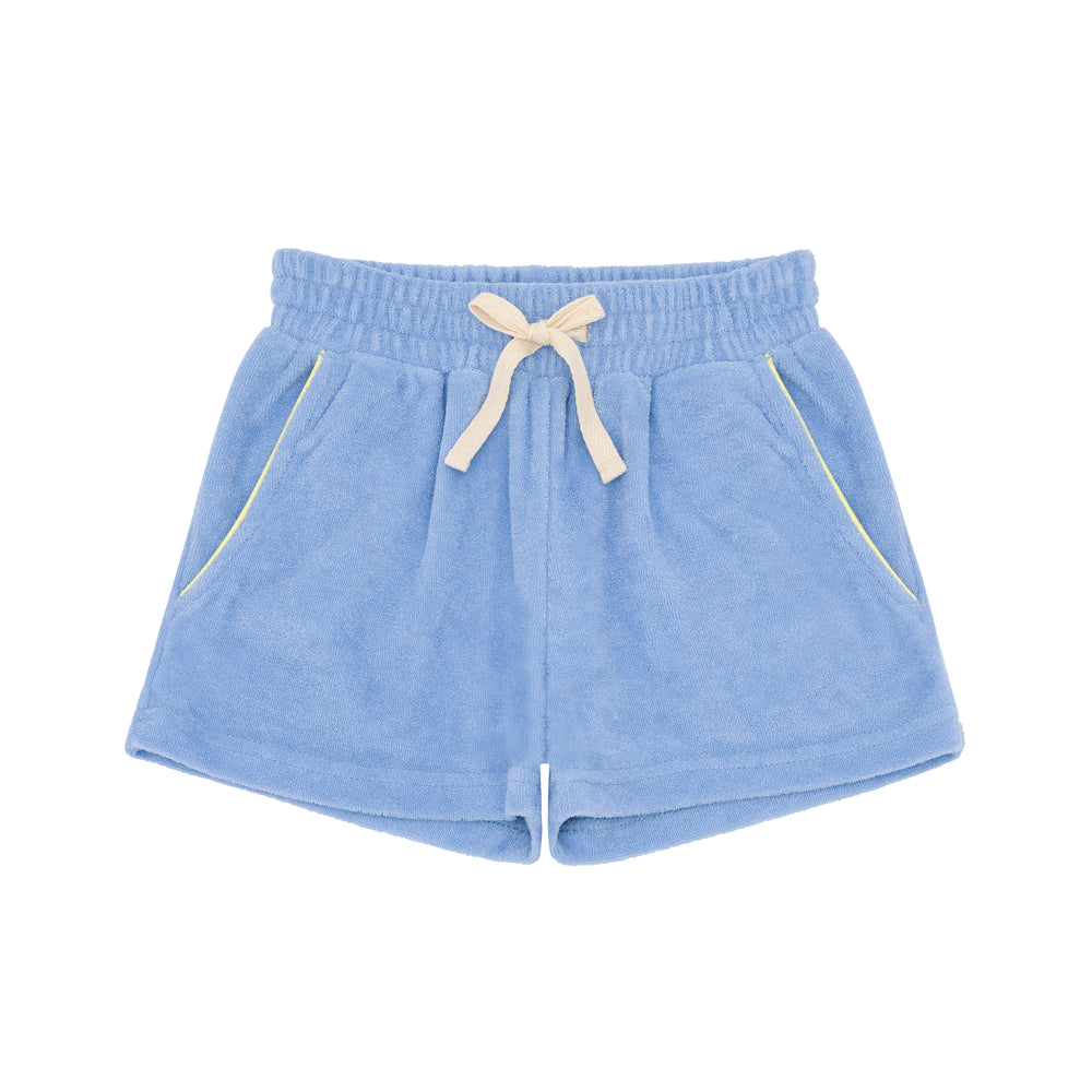 minnow - boys clearwater blue french terry short