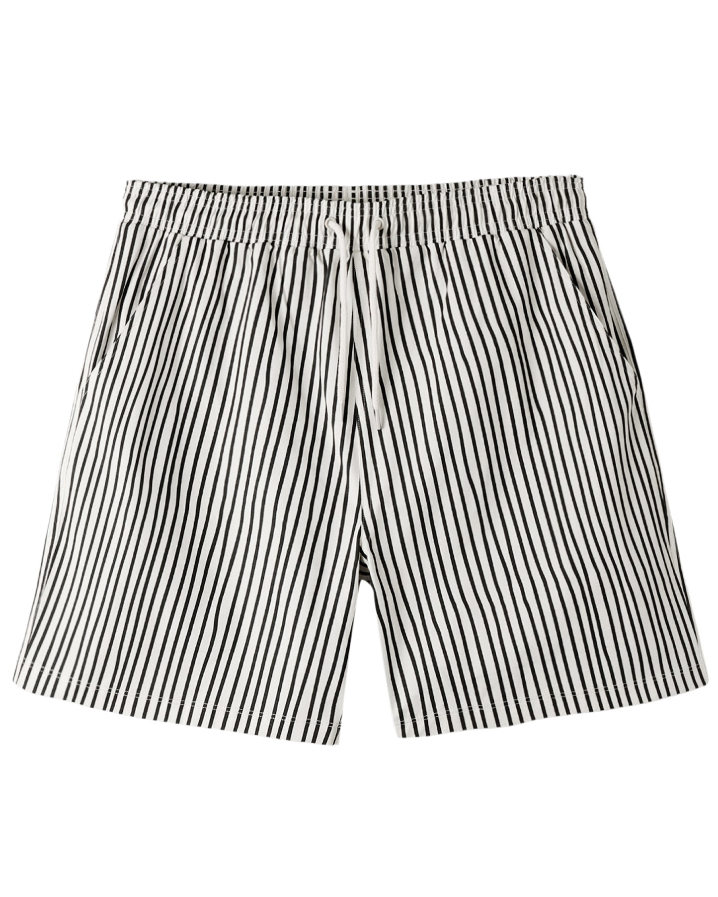 Men's wavy stripe basic boardshort by Rylee & Cru featuring a relaxed fit and vibrant wavy stripe pattern.