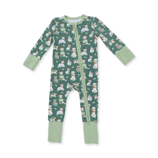 Christmas Dogs Convertible Romper